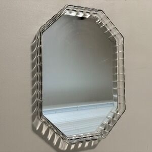 VTG‎ Vanity Mirror Octagon Beveled Edge Mirror Clear Acrylic Decor Accent Piece